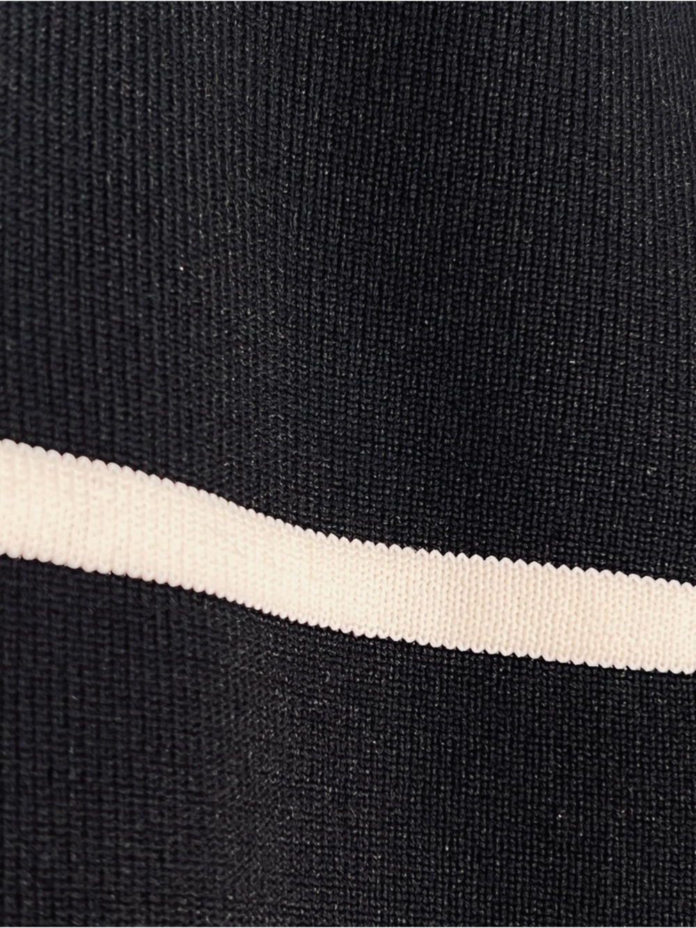 Sincerely Jules Black Knit Mini Skirt with White Trim Career Wear Womens Size L - Picture 2 of 8
